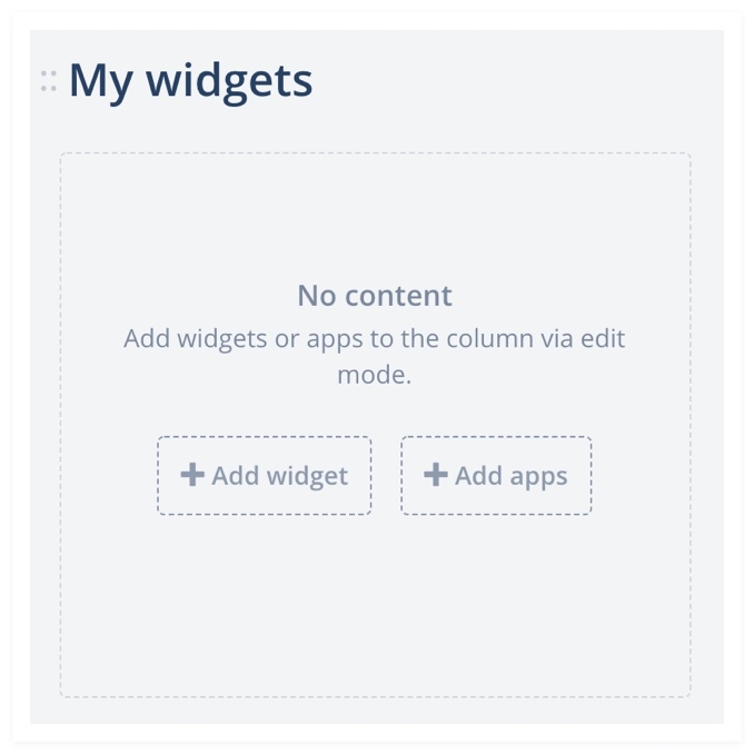 Add a new widget to your Workplace